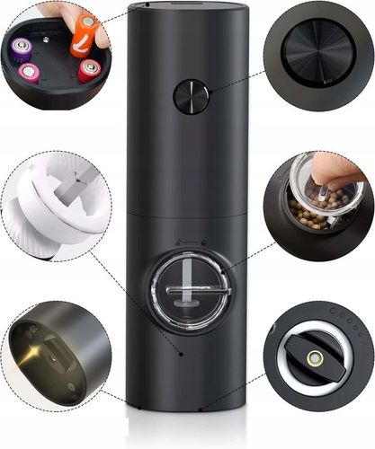 ELEKTRYCZNY MŁYNEK DO SOLI I PIEPRZU | 2w1 ZESTAW na Arena.pl