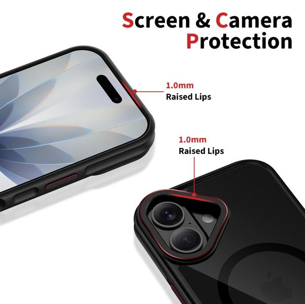 tech-protect maghybrid magsafe iphone 17 black/red zdjęcie 4