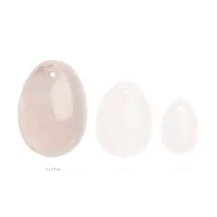 la gemmes yoni egg rose quartz l - naturalny kamień, duży rozmiar