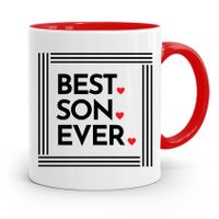 Kubek Czerwony Prezent Dla Syna Best Son Ever Z Nadrukiem Ze Zdjęciem