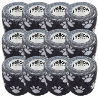 yellowBAND bandaż kohezyjny 5cm Czarny w łapki