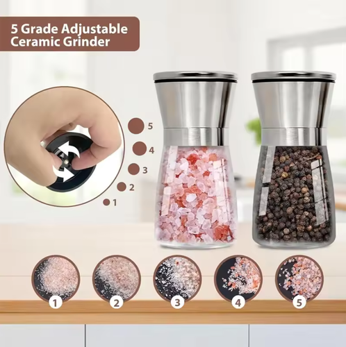 Młynek PIEPRZU SOLI mielenia przypraw młynki zestaw młynków przyprawnik 2x na Arena.pl