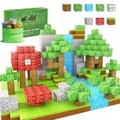 MAGNETYCZNY KLOCKI MINECRAFT ZESTAW WIELKA BLOKÓW GRA ZIELONA PIŁKA 100el