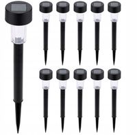 10x Lampa ogrodowa LED SOLARNA WBIJANA SŁUPEK