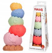 Tullo Piramida sensoryczna Bez dziurki Kule 6szt Pastelowa Wieża miękka