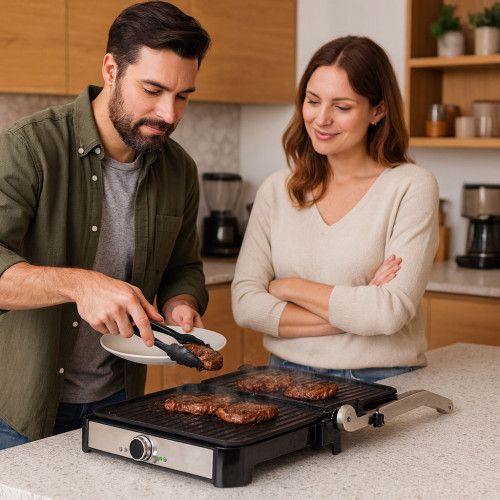 GRILL ELEKTRYCZNY KADEN 2000W TEFLONOWY OPLOT PANINI 29,5X23CM na Arena.pl