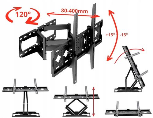 UCHWYT DO TELEWIZORA 32-85 CALI OBROTOWY REGULOWANY EXTRA MOCNY DO na Arena.pl