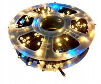 LAMPKI CHOINKOWE Z FLESZEM BIAŁE CIEPŁE Z BIAŁYM ZIMNYM FLESZEM - 50 M