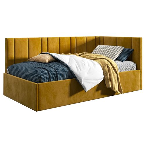 Łóżko młodzieżowe Tapczan 80x200 Supreme Prato Jasny Szary + POJEMNIK na Arena.pl