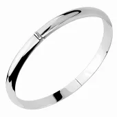 ELEGANCKA OWALNA OTWIERANA SZTYWNA BRANSOLETA 5MM POLEROWANA WYSOKI POŁYSK