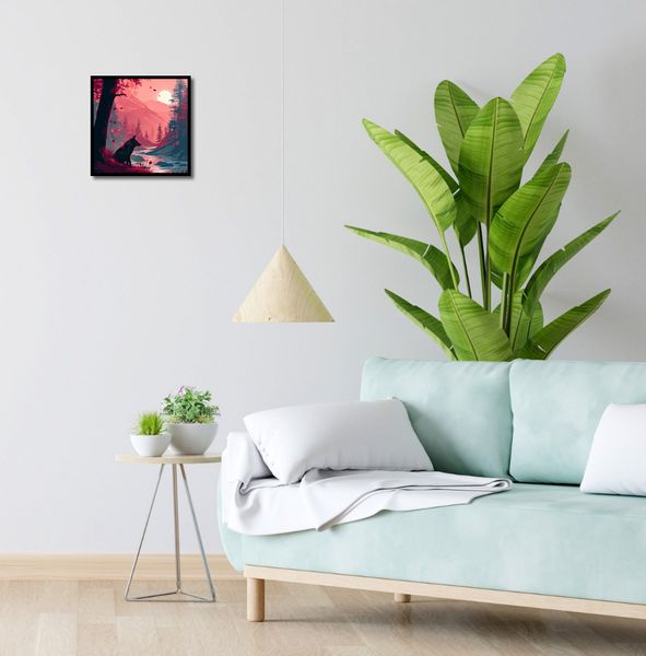 Plakat 30x30cm Wilk Przy Brzegu Lasu zdjęcie 4