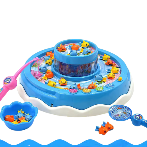 Gra Zręcznościowa Rodzinna Łowienie Rybek Zestaw Wędki Led Melodie Ruchome na Arena.pl