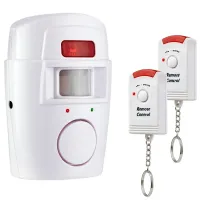 Alarm bezprzewodowy czujnik ruchu + 2 piloty 105db na baterie