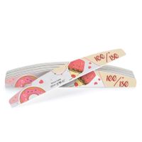 ABA GROUP Pilnik do paznokci PÓŁKSIĘŻYC 100/180 Colorful Cookies - 25 sztuk