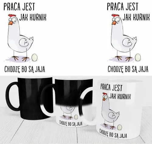 MAGICZNY KUBEK DLA PRACOWNIKÓW DO PRACY NA ODEJŚCIE Z PRACY ŚMIESZNY NADRUK na Arena.pl