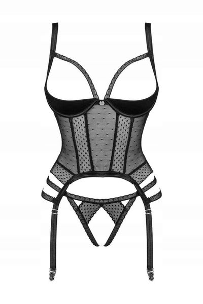Obsessive Gorset i stringi Lanelia czarny XS/S zdjęcie 6