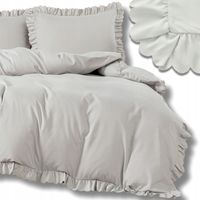 POŚCIEL Z FALBANKĄ 160x200 +2 POSZEWKI KOMPLET POŚCIELI Z FALBANĄ