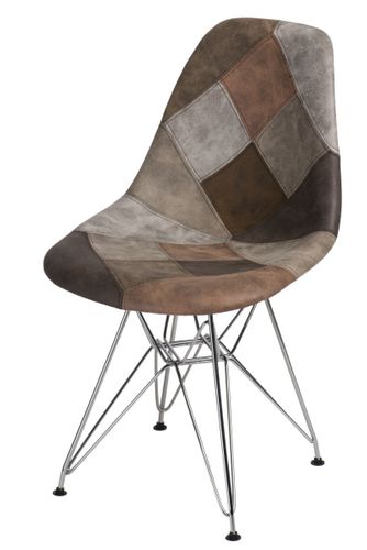 KRZESŁO P016 DSR PATCHWORK BEŻ - BRĄZ  D2 na Arena.pl