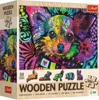 TREFL 20218 Puzzle drewniane 501 el. Kolorowy szczeniak