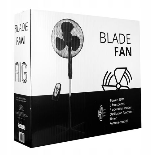 WENTYLATOR STOJĄCY WIATRAK PODGŁOGOWY NA PILOTA TIMER OSCYLACJA 40W 3 TRYBY na Arena.pl