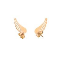 Złote Kolczyki Sztyfty Skrzydła Anioła