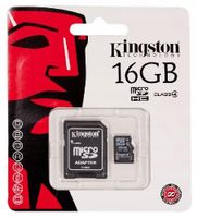 KARTA PAMIĘCI microSD 16GB KINGSTON HQ Z ADAPTEREM