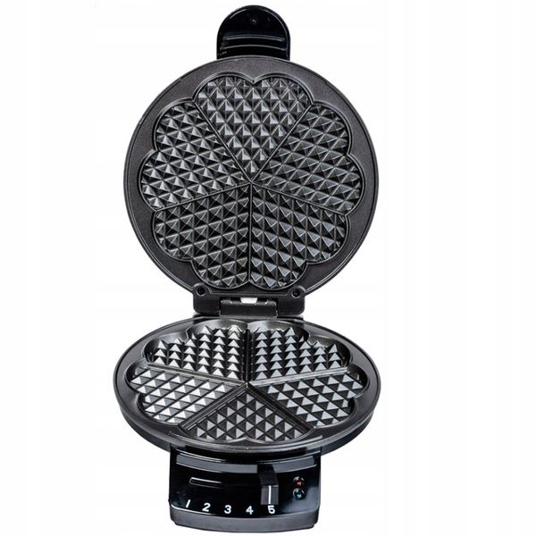 Gofrownica Ravanson GR-7010 1200 W czarne serce pyszne gofry zdjęcie 5