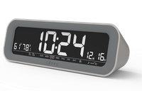 LAVVU Szary cyfrowy budzik SMART z radiem