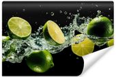 Fototapeta Ścienna Do Kuchni LIMONKI Cytrusy Owoce Woda 135cm x 90cm