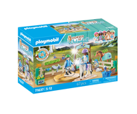 PLAYMOBIL KLOCKI NOWOCZESNA SZKOŁA ARENA JEŹDZIECKA 2 FIGURKI KOŃ KOT 71637