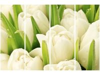 120CM 80 OBRAZ 4 ELEM DELIKATNE TULIPANY ŚCIENNY