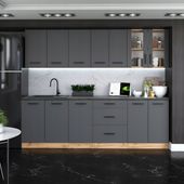 Meble kuchenne Zestaw mebli kuchennych Kuchnia REMO 2,6m ANEKS REGAŁ