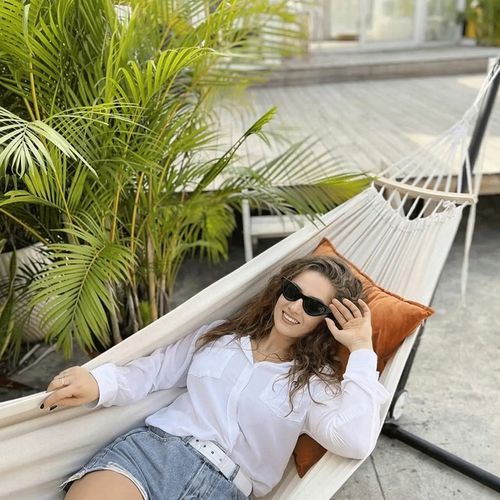 HAMAK OGRODOWY XXL BRAZYLIJSKI dwuosobowy WZMOCNIONY DRĄŻEK 260 x 155 cm na Arena.pl