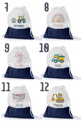 WOREK DO PRZEDSZKOLA ŻŁOBKA PLECAK DLA DZIECKA Z PĘTELKĄ NA BUTY + IMIĘ na Arena.pl