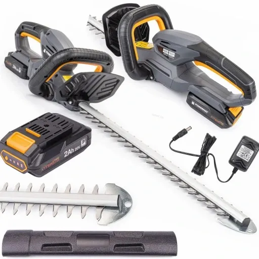 POWERMAT NOŻYCE AKUMULATOROWE DO ŻYWOPŁOTU SEKATOR GAŁĘZI 45CM 20V +2Ah zdjęcie 4