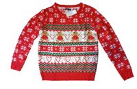 SWETER ŚWIĄTECZNY DAMSKI ROZMIAR M CLEVE Z PIERNICZKAMI CZERWONY