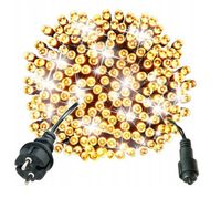 LAMPKI CHOINKOWE Białe Ciepłe Flesz 300LED Biały Ciepły Zewnętrzne + FLASH