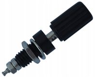 Gniazdo głośnikowe bananowe 4mm zakręcane czarne