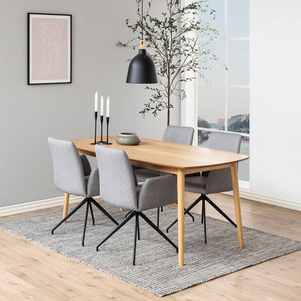 Krzesło Naya light grey tapicerowane zdjęcie 2