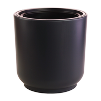 Doniczka osłonka okrągła Satina 30 z wkładem | Antracyt