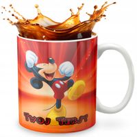 KUBEK 330ml GRAFIKA PREZENT ŚWIĘTA WZÓR - BAJKA MYSZKA MIKI MICKEY + IMIĘ