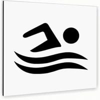 Tabliczka DIBOND PŁYWALNIA BIAŁA Tablica nierdzewna PIKTOGRAM DOWOLNY NAPIS