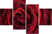 140CM 70 OBRAZ BORDOWA RÓŻA ŚCIENNY