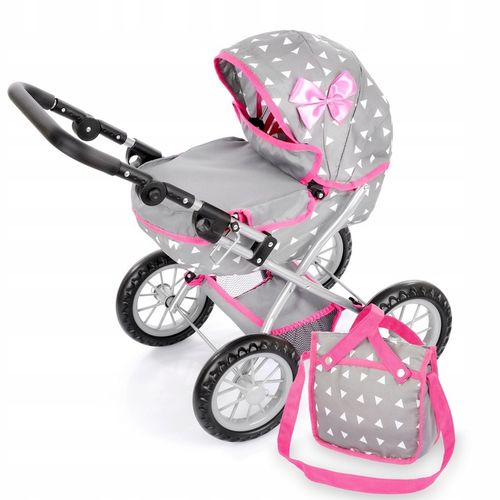 KINDERPLAY WÓZEK DLA LALEK GŁĘBOKI GONDOLA SKŁADANY TORBA REGULOWANA RĄCZKA na Arena.pl