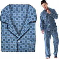 FORMAX ciepła FLANELOWA piżama męska ROZPINANA jakość premium L