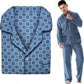 FORMAX ciepła FLANELOWA piżama męska ROZPINANA jakość premium L