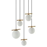 Lampa wisząca do salonu Merseta PND-463325A-BRO+W Italux kaskada antyczny brąz