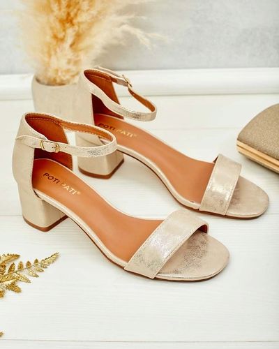 ZŁOTE SANDAŁY DAMSKIE HARRVO 39 na Arena.pl