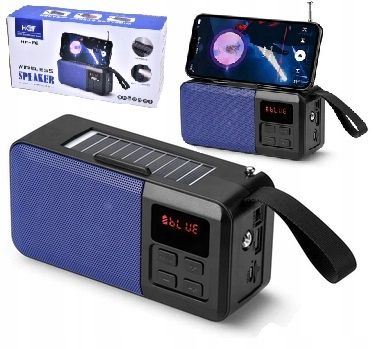 GŁOŚNIK BLUETOOTH BEZPRZEWODOWY SOLAR USB RADIO zdjęcie 1