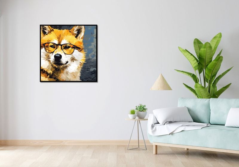 Plakat 80x80cm Intelektualny Psiak zdjęcie 4